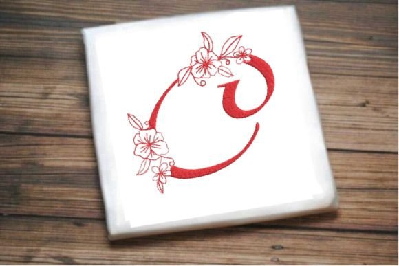 C Floral Monogram Letter