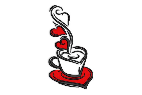 Coffee Cup and Hearts Embroidery Review