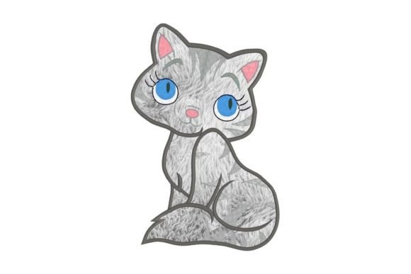 Cute Kitty Boy Applique: A Heartwarming Embroidery Design for Personalized Gifts