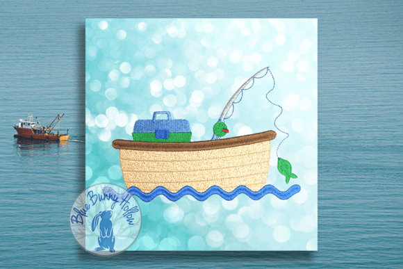 Fishing Boat Embroidery Design: A Charming Addition for Creative Sellers