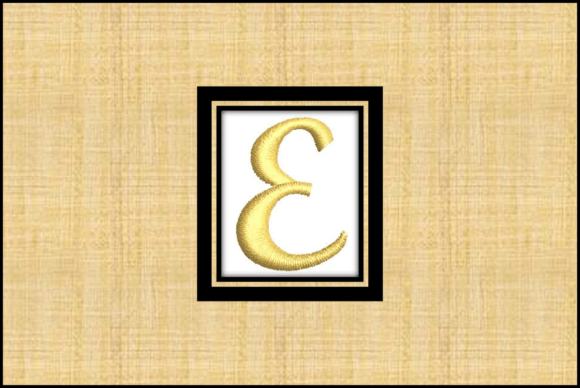 Gold Font-E: A Versatile Embroidery Design for Boutique Apparel