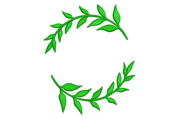Green Leaves Floral Frame Embroidery Design Review