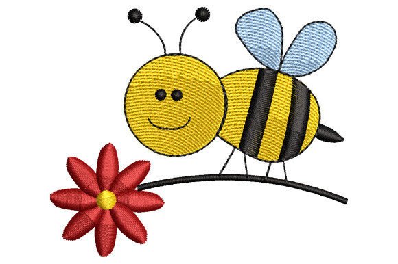 Honey Bee on Flower Embroidery Design Review