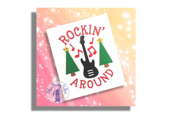 Rockin’ Around Guitar Embroidery Review for Apparel Projects