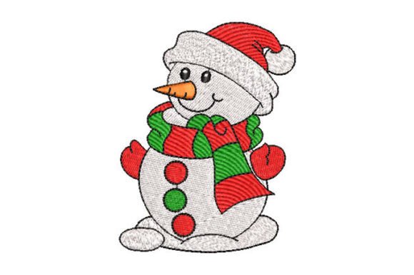 Snowman with Christmas Scarf Embroidery Review