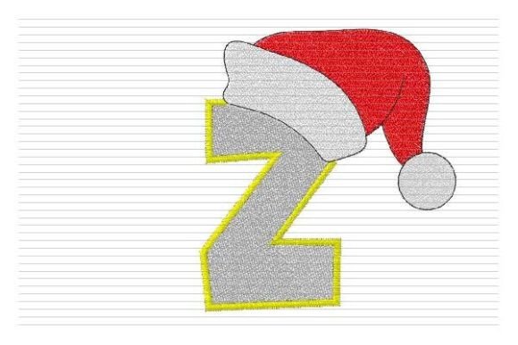 Z Letter Christmas Alphabet Santa Hat Embroidery Design Review